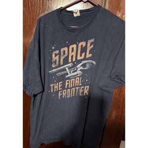 Star Trek Space The Final Frontier T-Shirt Men Size XXL Blue